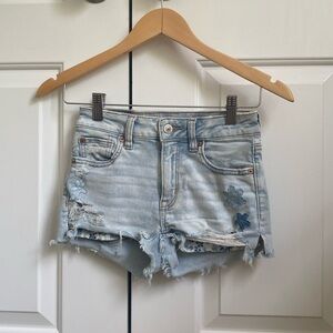 American eagle mid rise jean shorts
